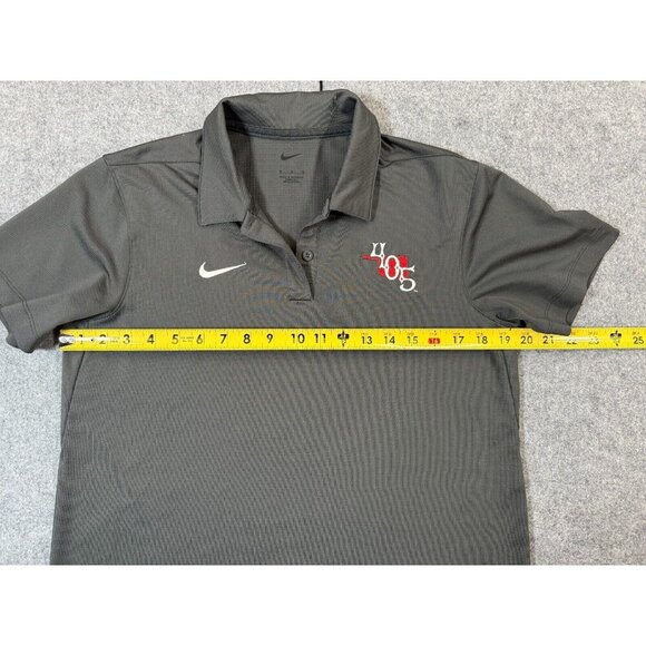 Nike Dri-Fit Polo Shirt Men's Medium Black 405 Logo Short Sleeve Golf Tennis - Picture 3 of 7